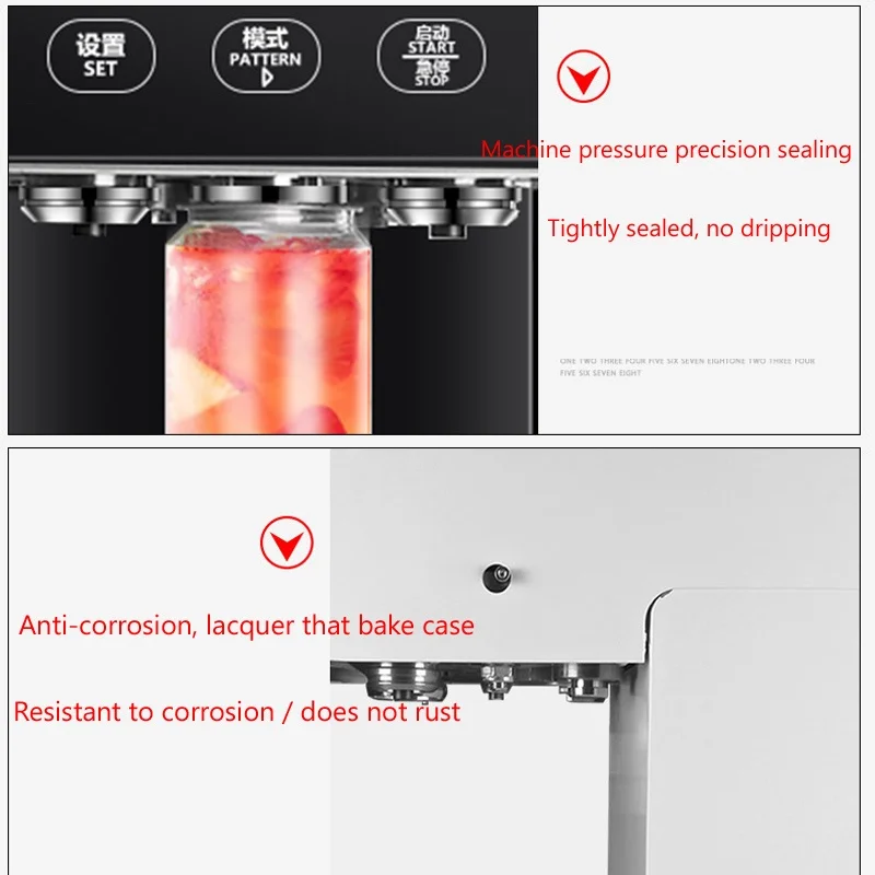 آلة ختم العلب التجارية الحليب الشاي متجر المشروبات ختم كوب شبه التلقائي السدادة زجاجة بلاستيكية يمكن السدادة