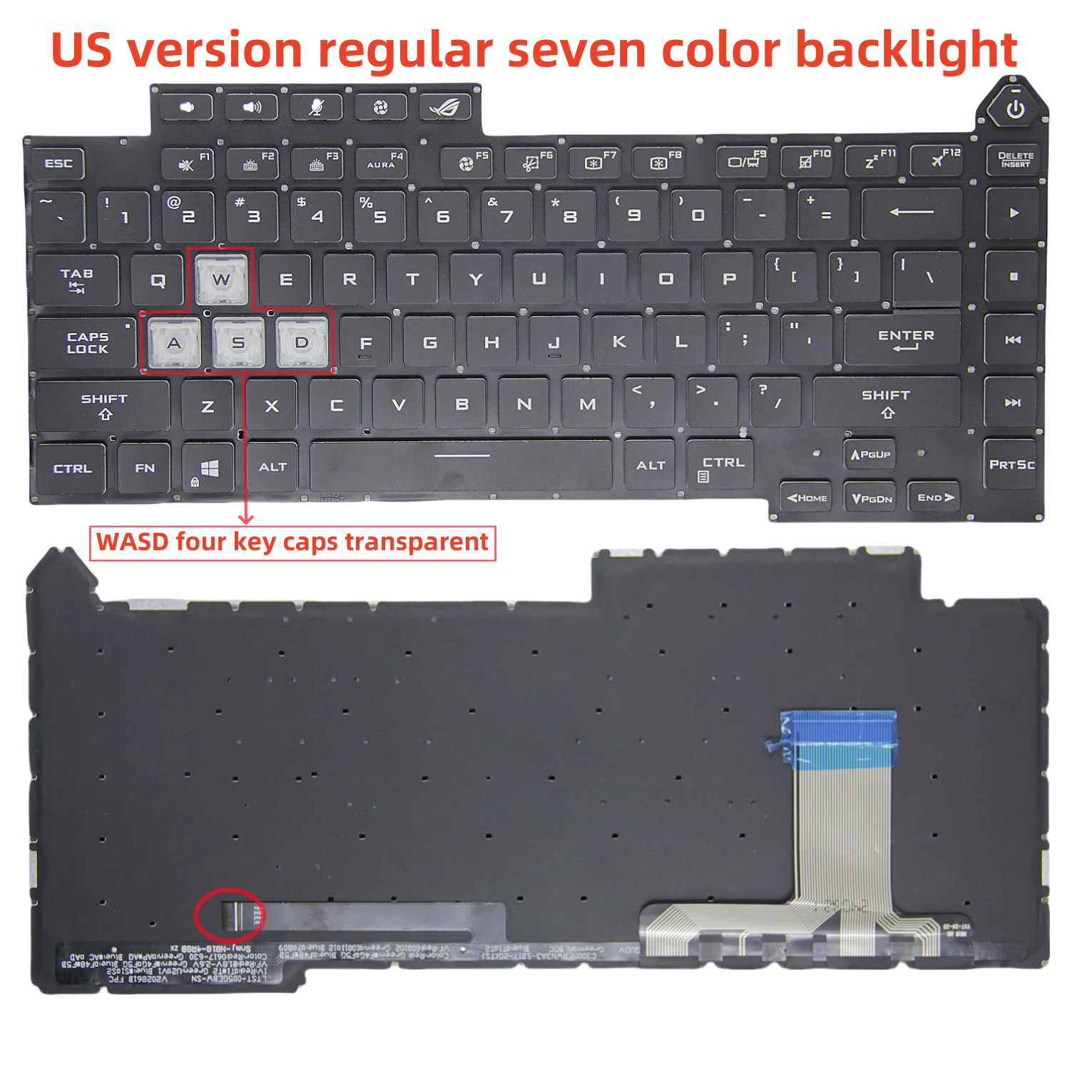 100%New Original US For Asus ROG G513 G513Q 5R G15 2021 G513Q G513QY/QM G533 English Laptop Backlight Keyboard