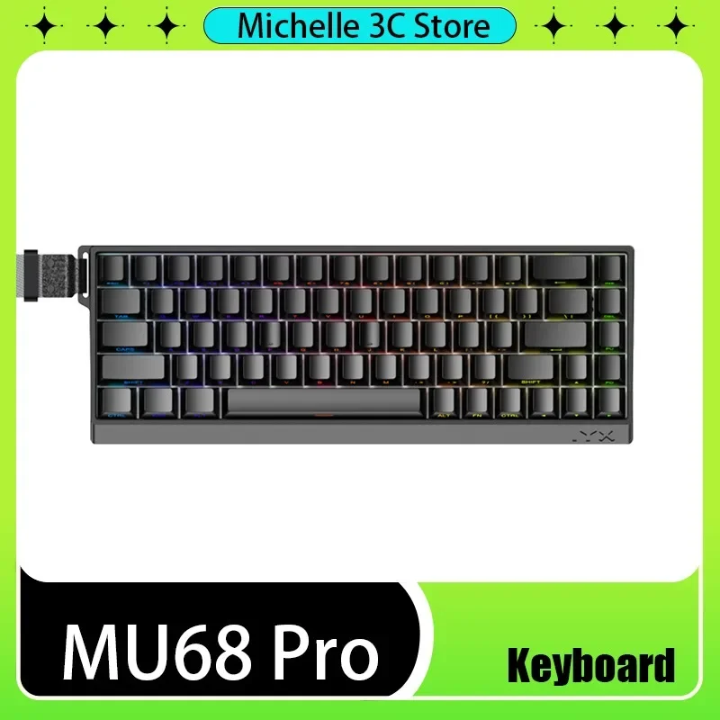 MU68Pro Ultra Ai Yan IYX All Aluminum 8K Gaming Magnetic Axis Keyboard 0.01mm Mechanical 68 Key Valorante RGB