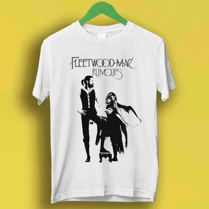 American Vintage Fleetwood Mac Rumors Rock Band T-Shirt Sommer Neue Vintage Mode Herren und Damen Streetwear