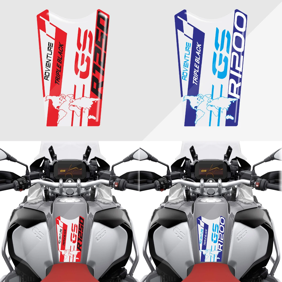 

For BMW R1250GS R1200GS R1200 R1250 ADV Adventure GS Fuel Tank Sticker 2019-2024 3D Gel Sticker Fuel Tank Pad Protection Decals