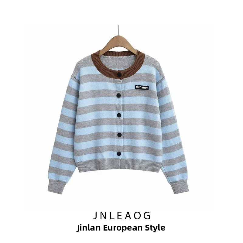 

Модный круглый вязаный открытый кардиган Ne Long Sve JNLEAOG, женская одежда, универсальный Sle, полиэфирное волокно, осенний сезон