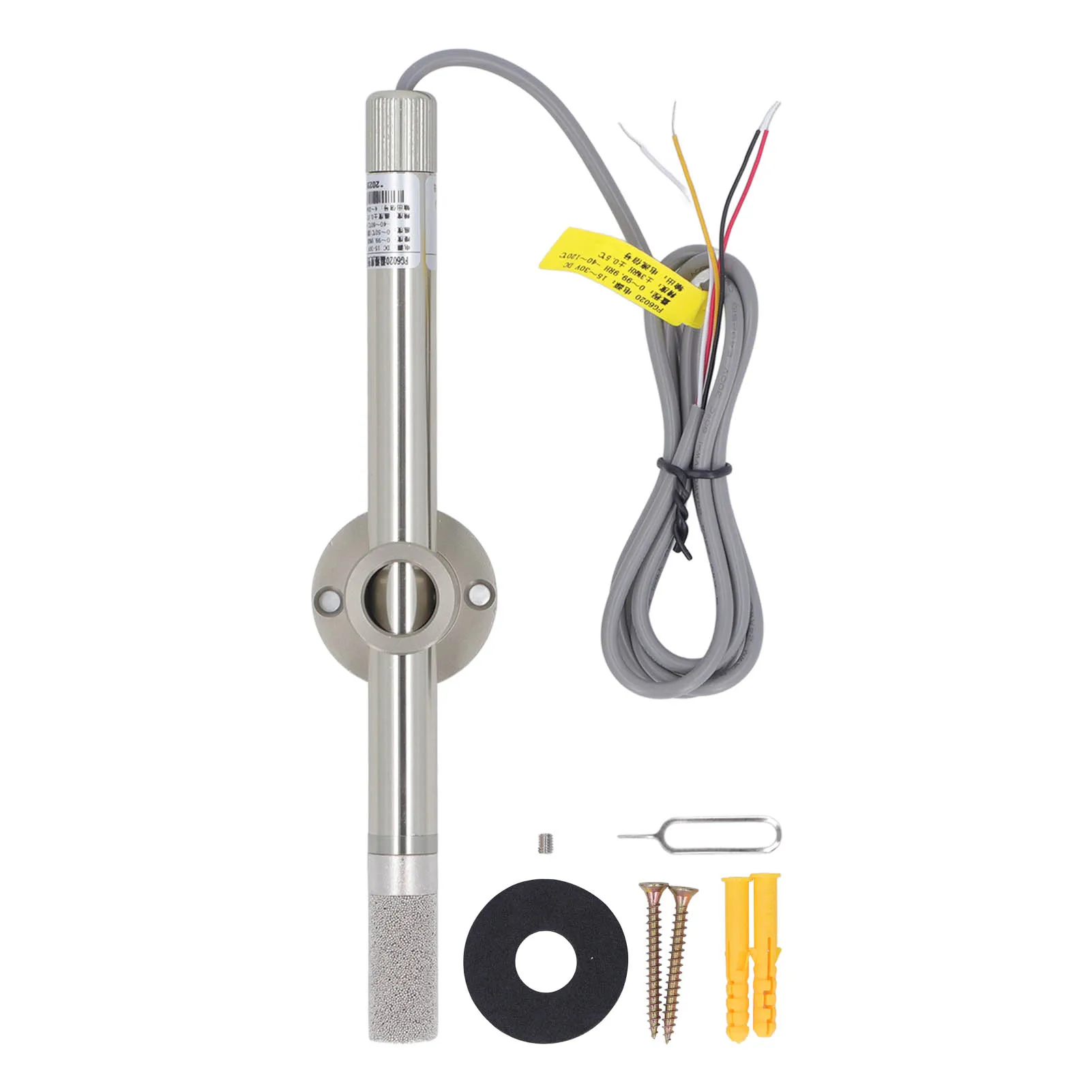 

Temperature Transmitter Probe, Temperature Humidity Sensor 4‑20mA Output IP68 Waterproof 15‑30V Transmitter Sensor Probe