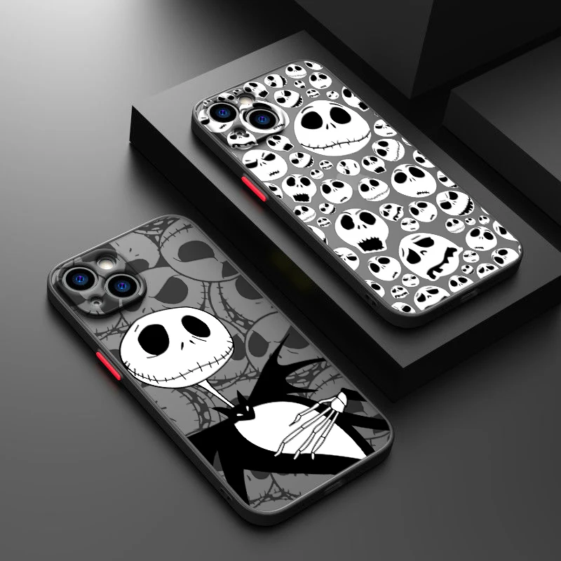 The Nightmare Before Christmas For Apple iPhone 15 14 13 12 Mini 11 XS XR X 8 7 Pro Max Plus TPU Frosted Translucent Phone Case