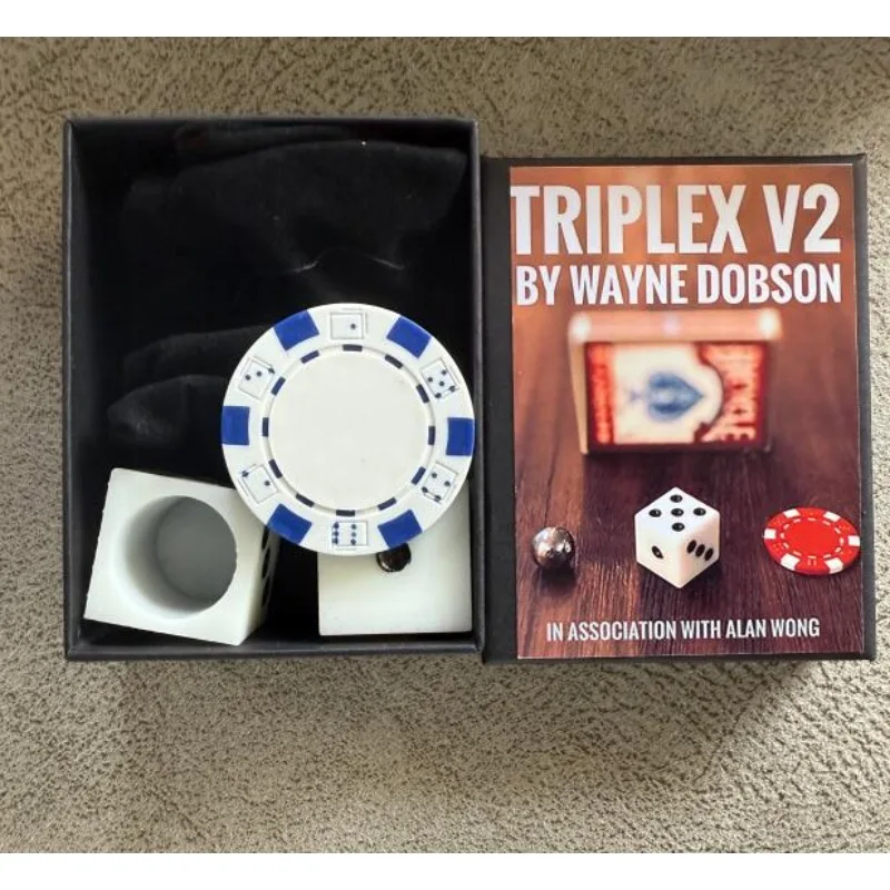 TRIPLEX V2 โดย Waybe Dobson และ Alan Wong Close up Magic Trick Mentalism Magic Magia Magie นักมายากล Prop อุปกรณ์เสริมภาพลวงตา
