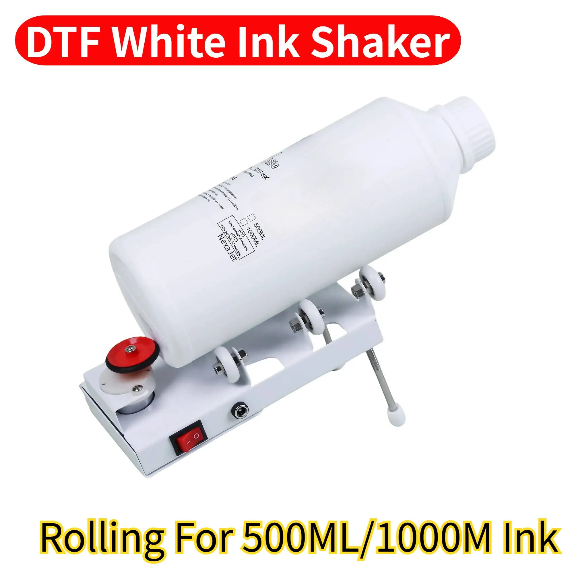 DTF Ink Stirrer Shaker Printer Ink Rotator Device Kit Rolling Machine Prevent White Ink Deposition DTG UV White Ink Shaker Tool