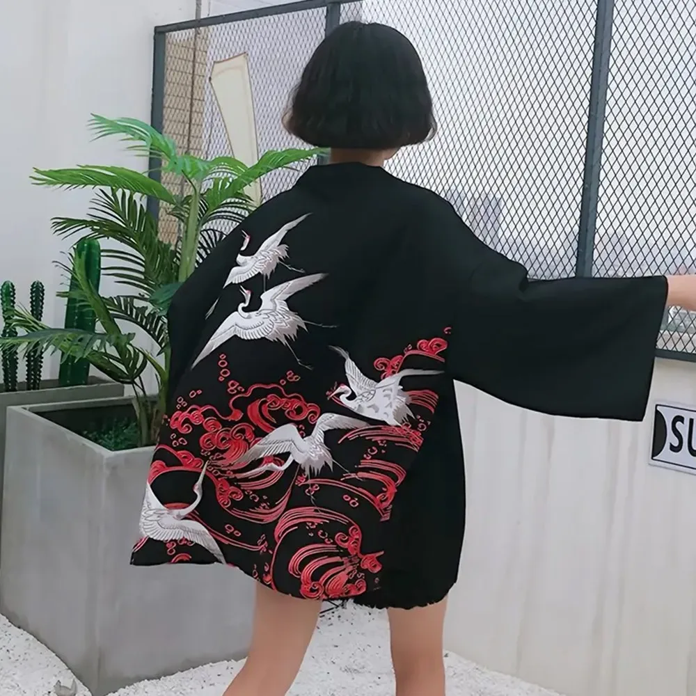 Beach Holiday Sun Protection Cardigan Japanese Traditional Printed Kimono Summer Travel Fashion Mori Women Style Kimono Cardigan