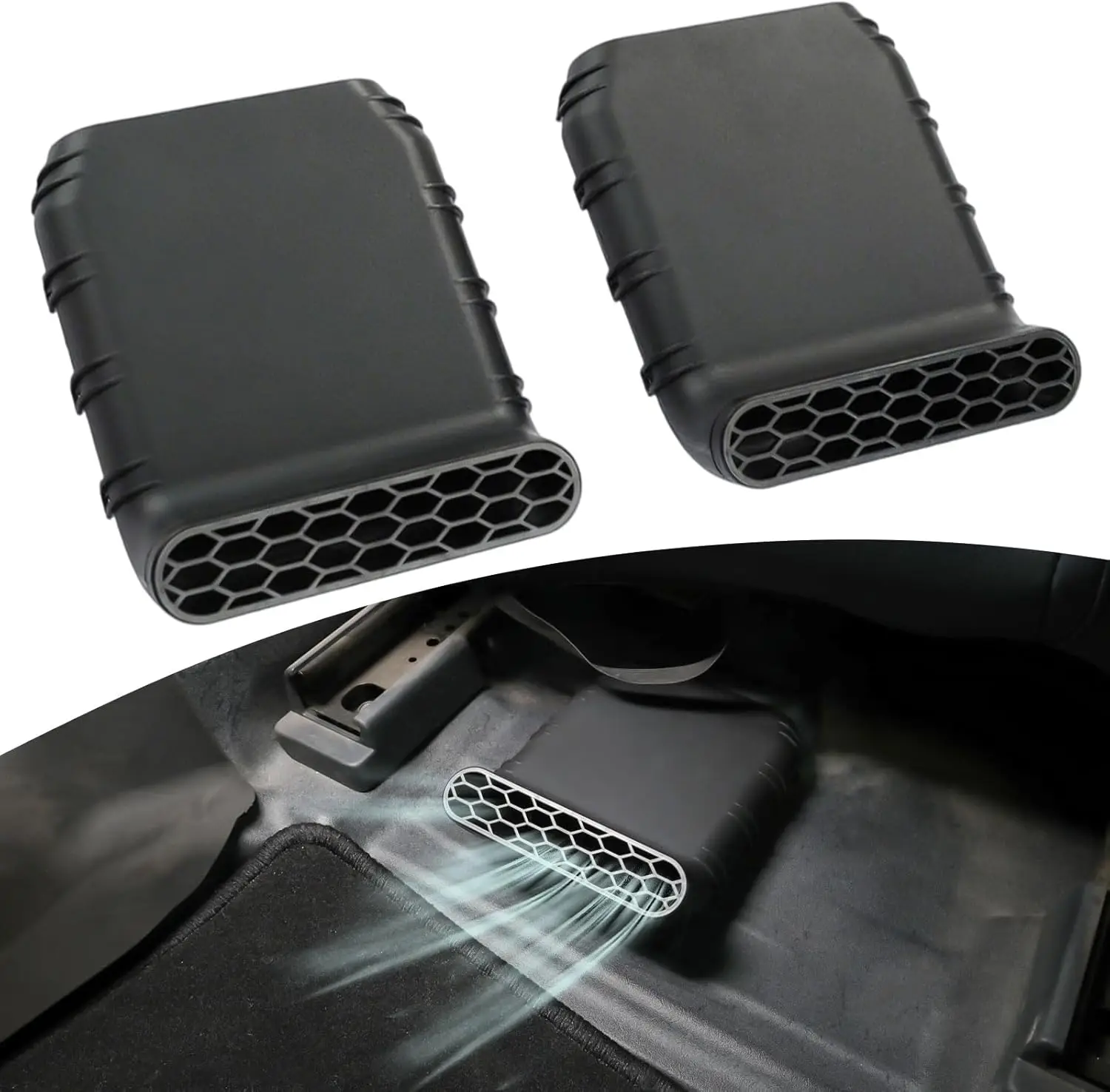 

Дефлекторы вентиляционного отверстия под сиденьем, пригодные для Ford Bronco, 4-дверный 2021-2025, задний дефлектор вентиляционного отверстия переменного тока, аксессуары Bronco, пригодные для OEM или 2 шт.