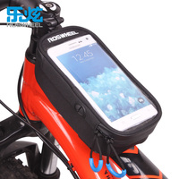 ROSWHEEL 121048 Bicycle Front Frame Phone Bag Bike Top Tube Cycling Bags Accessories For 5.5 inch Phone