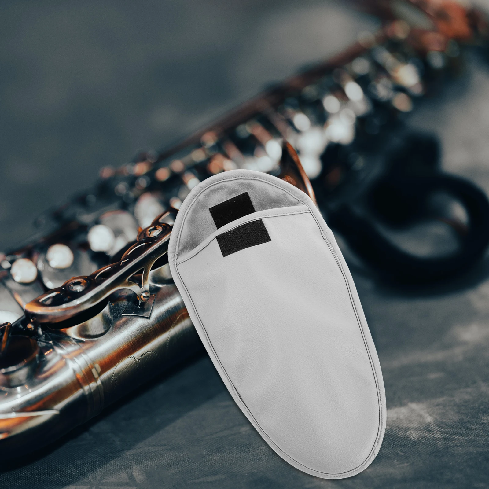 

Saxophone Bag Alto Mouthpiece Storage Pouch Bent Neck Instrument Container Grey