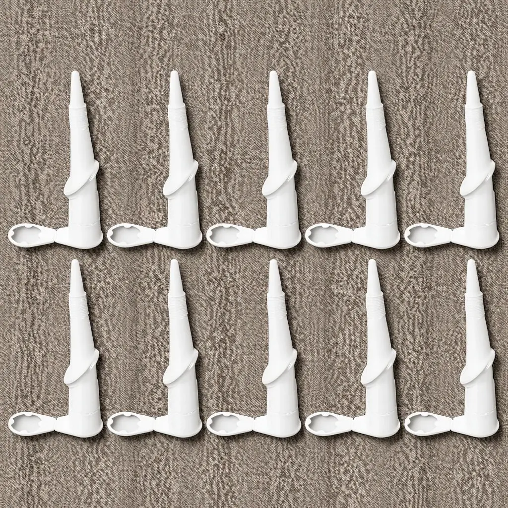 

10 шт. гибких насадок для герметика, белые гибкие наконечники для шпаклевки