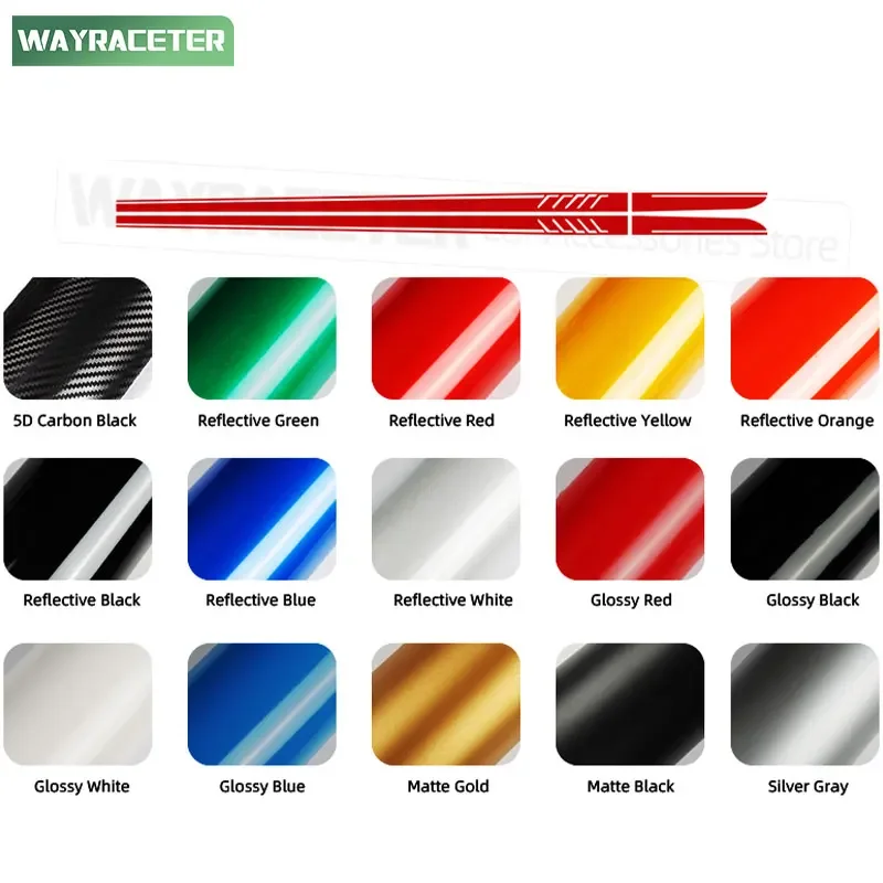 2 Pcs/Set Edition 507 Carbon Fiber Vinyl Decal Door Side Stripes Sticker For W204 C63 AMG C204 Coupe S204 C250