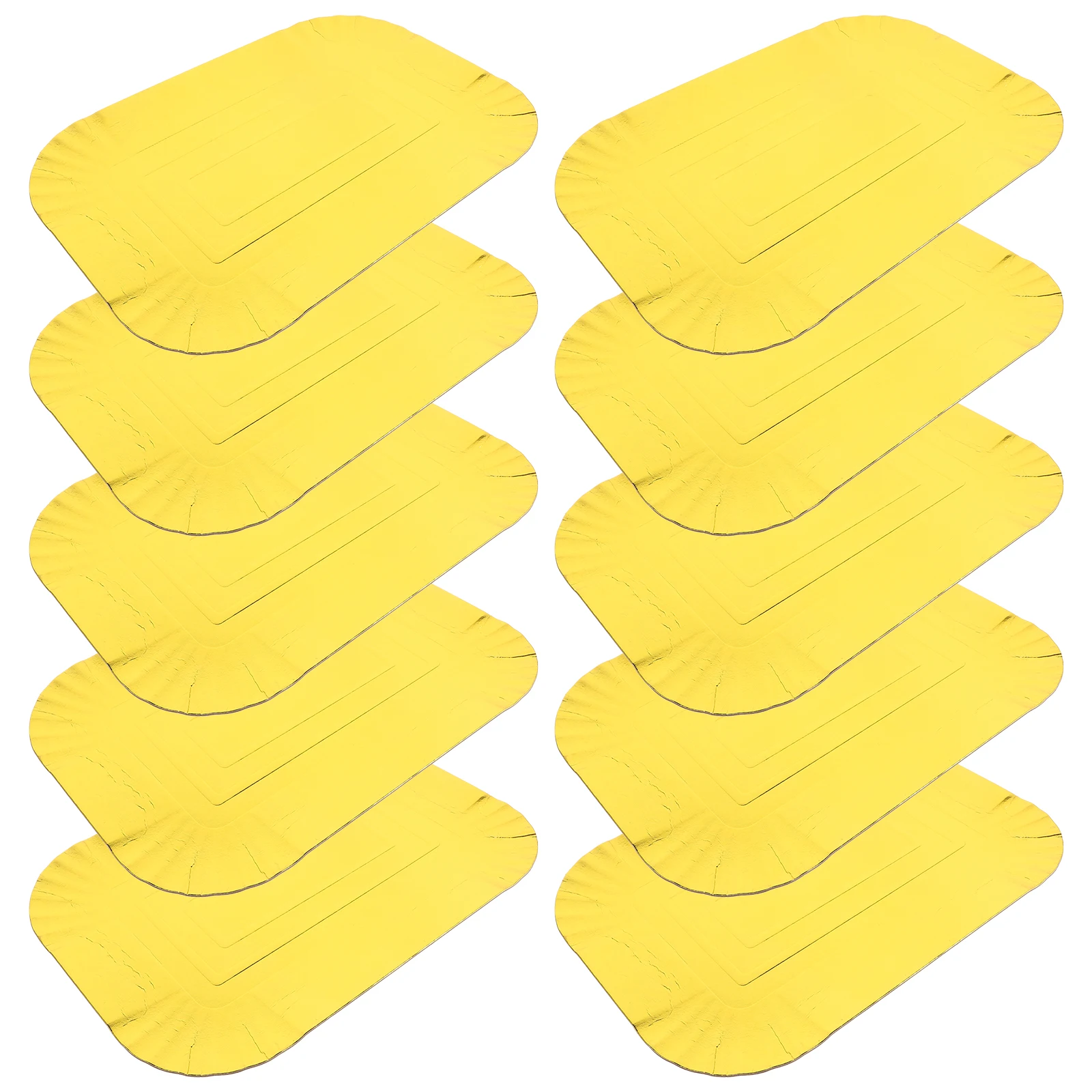 

10Pcs Gold Disposable Aluminum Foil Containers for Party Bbq Catering Banquet Tableware Aluminium Foil Paper Plates