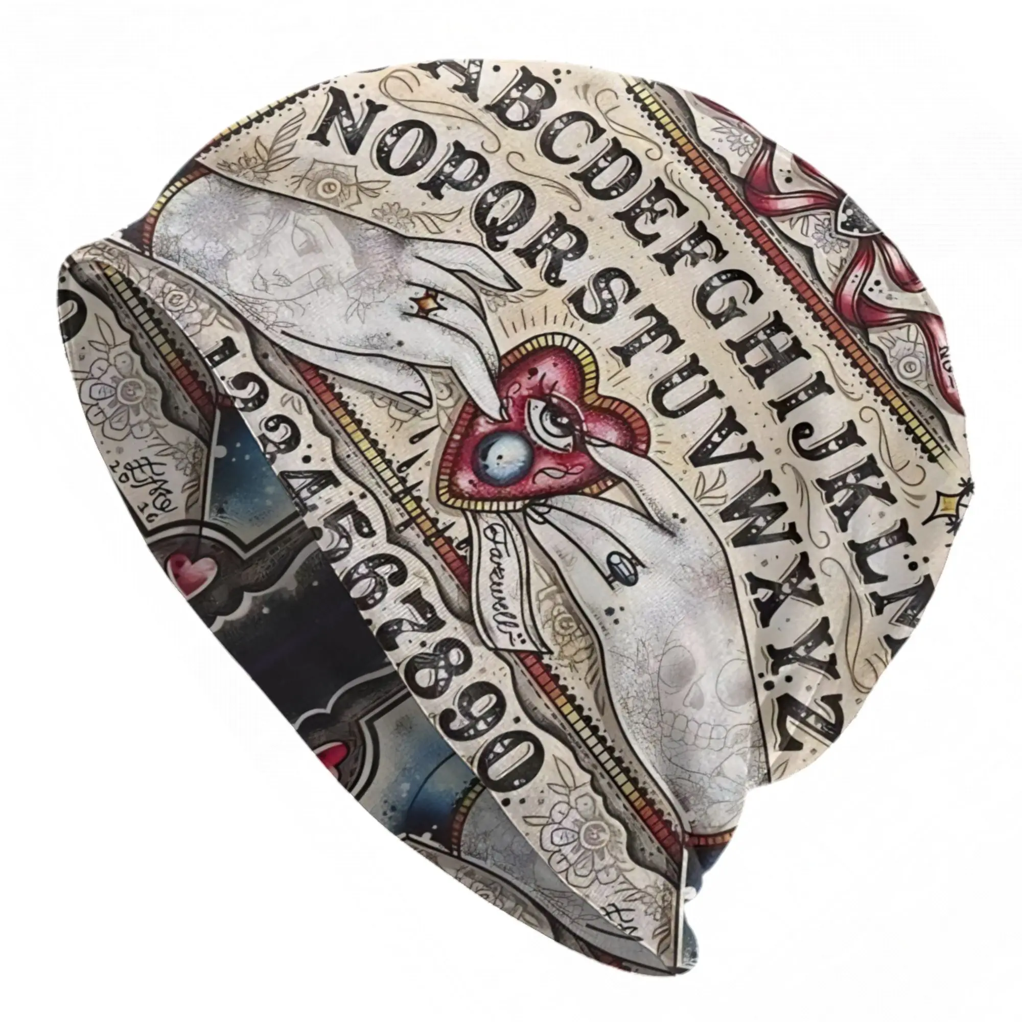 Ouija Board Skullies Beanies Hats Mystical Sun and Moon Autumn Winter Men Women Ski Cap Warm Multifunction Bonnet Hats