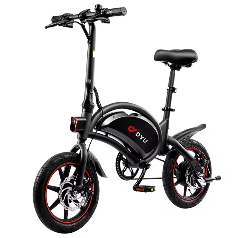 DYU D3F Electric Bike, 36V 250W Motor, 36V10Ah Battery, 14 Inch Wheel, Max Speed 25km/h, Steel Frame, Front & Rear Disc Brakes, 3 Riding Modes E-Bike image 3