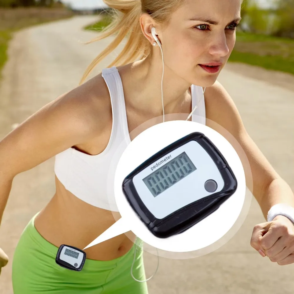 New High Quality With Clip Digital LCD Pedometer Digital Display Portable Accurate Step Counter Step 99999 Mini Walking Counter