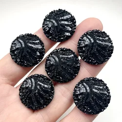 25mm Charm Indian Totem Round resin non-porous rhinestone scrapbook diy earrings pendant decoration