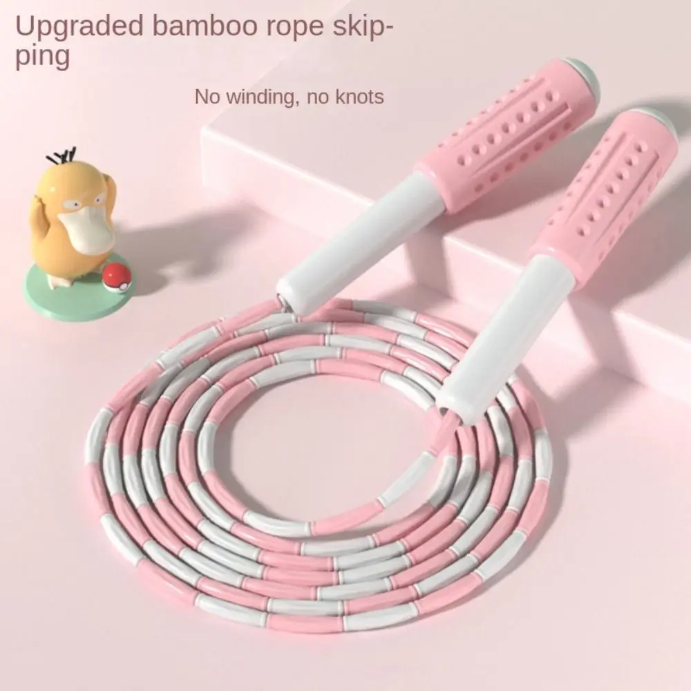 

Gym Equipment Bamboo Joint Racing Jump Rope Lightweight Anti-Skid Exam Jump Rope Durable 2.8m Sports Rope Slim Body