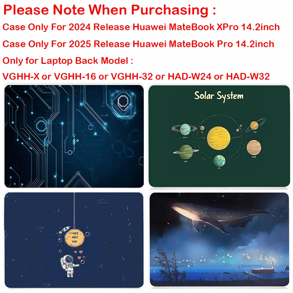 

Чехол для ноутбука Huawei Matebook X Pro 14,2 дюйма 2024 VGHH-X для HUAWEI MateBook XPro 2025 VGHH-32 Ultra Slim Hard Shell Cover