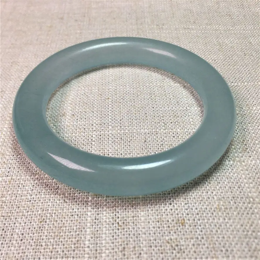 

Ice-like Light Green round Stripe Emerald Bracelet Women's Jade Bracelet Quartz Rock Jade Bracelet Lake Green
