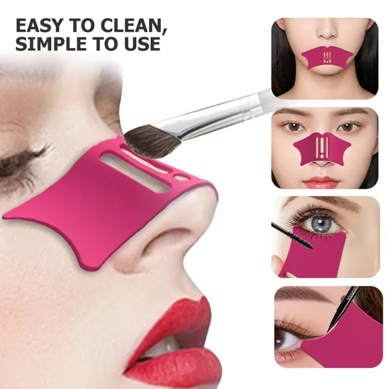 Universal Nose Shadows Makeup Tool Reusable Highlight Contour Shadows Mold Silicone Eyeliner Makeup Stencils for Women Makeup