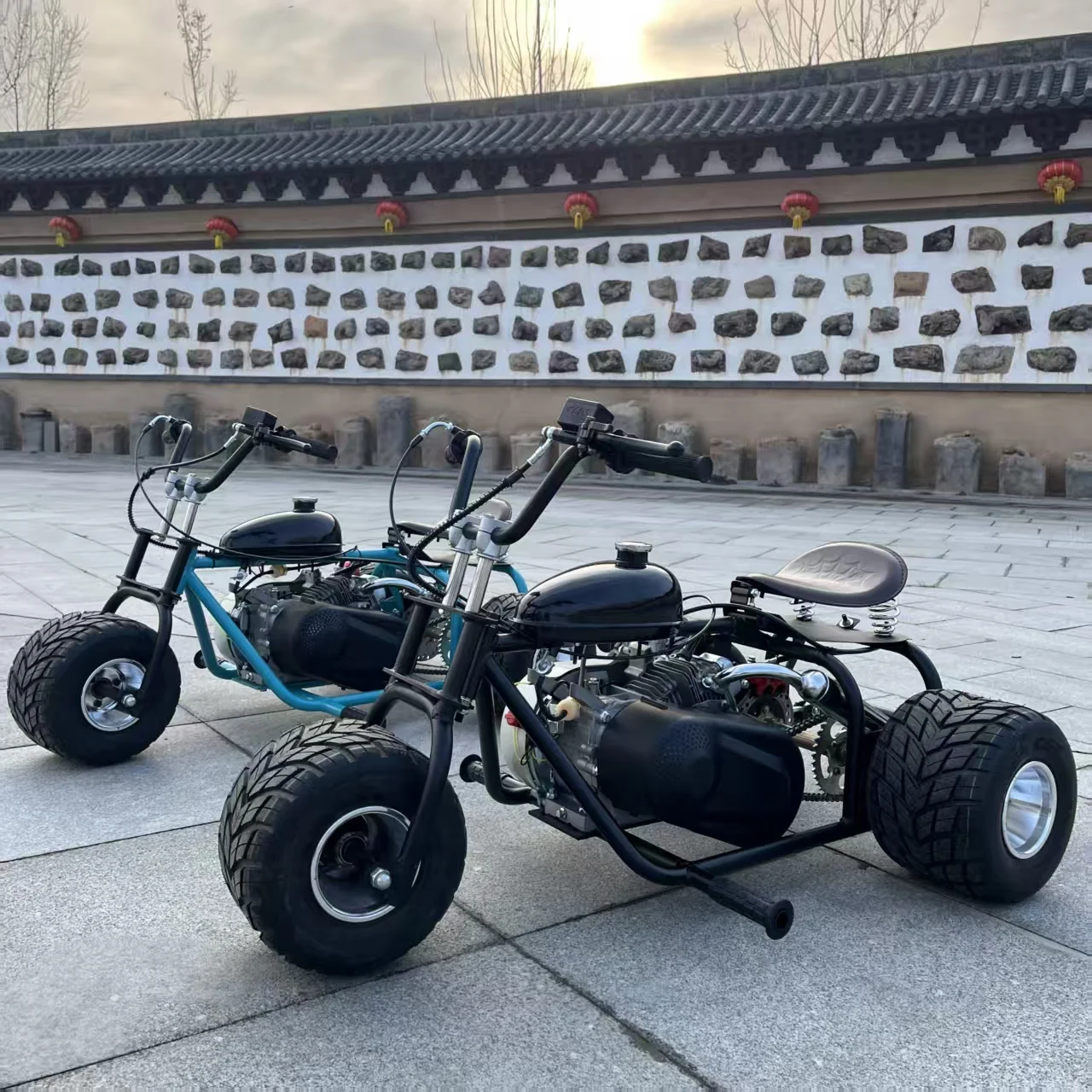 Anti-Collision Three-Wheel Racing Kart, 212cc Four-Stroke Power Component Stable Frame for Playground Adults Kids Outdoor Sport