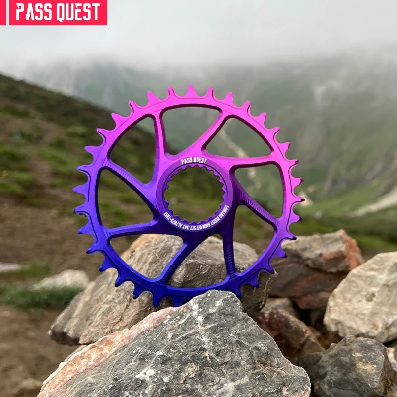 

PASS QUEST-3mm offset Direct Mount Crank Colorful round or oval Narrow Wide Chainring for Mountain Bikes