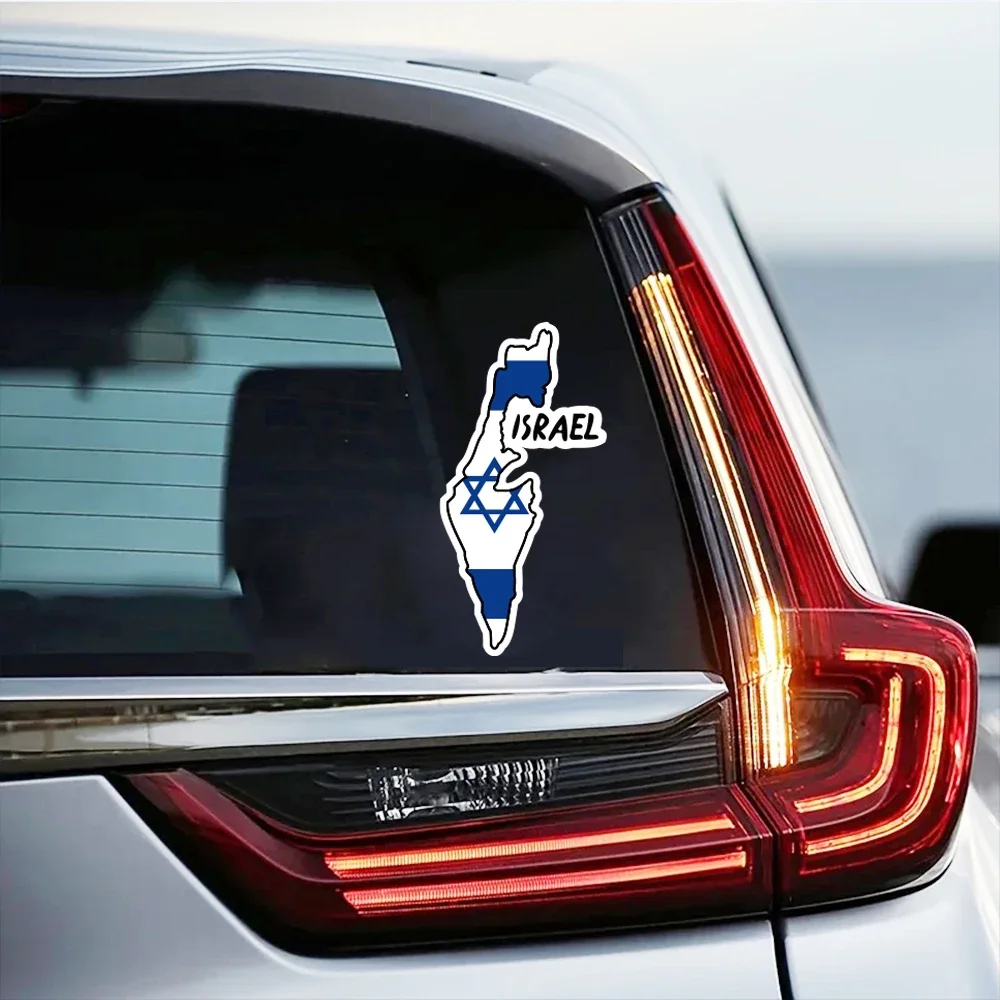 

16x8 см Израильская карта, автомобильная наклейка, креативный флаг Израиля, окна, виниловые наклейки, израильский автомобиль, мотоцикл, ноутбук, наклейка, аксессуары