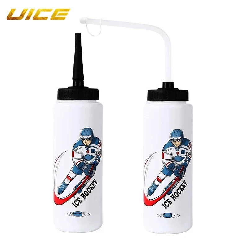 

1000ML Ice Hockey Water Bottle BPA Free Portable Large Capacity Football Lacrosse Bottle Classic Extended Tip Design Sports Gear