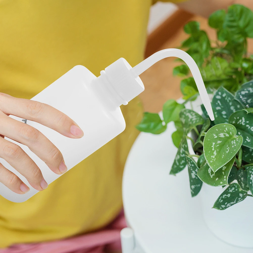 

4 Pcs Water Bottle Eyelash Cleaning Bottles for Liquids Washing Small White Empty Bend Mouth Baby