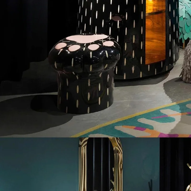 Modern Irregular Aesthetic Side Table Luxury Black Animal Mobile Side Table Sofa Apartamento Mesa Auxiliar Salon Home Furniture