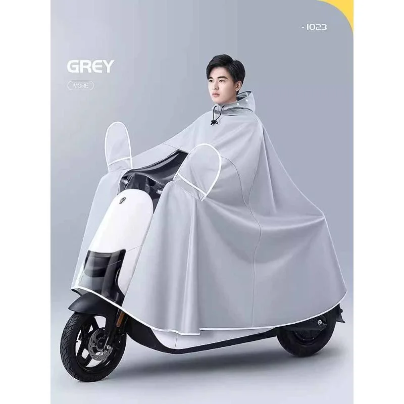 

Thickened Long Version Motorcycle Raincoat for Men And Women Adult One-Piece Waterproof Polyester Fiber Vehicle Rain...