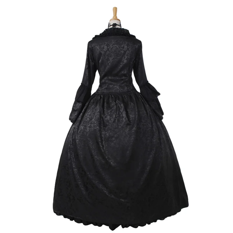 Medieval Black  Princess Southern Costume Ball Gown Gothic Lolita Dress Adult Women Party Evening Dress Custom Made