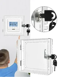 Transparent Thermostat Lock Box With Key Transparent Large Thermostat Protector Cover Box With Lock For Thermostat On Wall