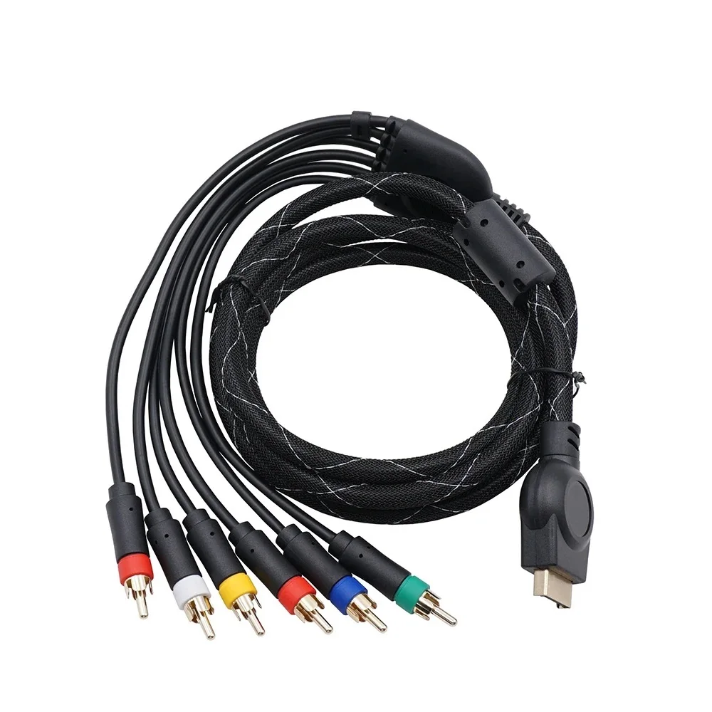 Компонентный кабель Bitfunx PS2/PS3, 1,8 м, игровой кабель премиум-класса высокого разрешения, аксессуары для Sony PlayStation 2/3