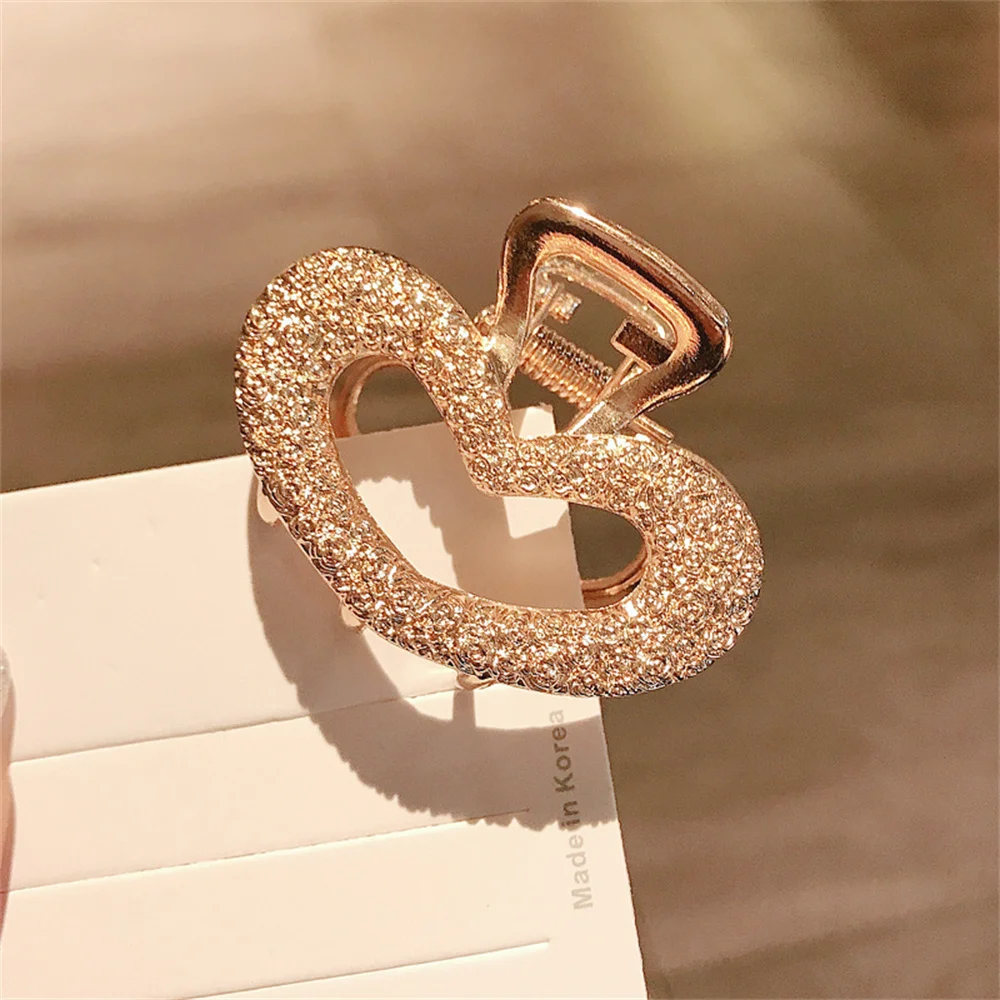 Moda liga garras de cabelo para mulheres meninas ouro tamanho médio grampo de cabelo garra headdress grampos de cabelo presilhas de cabelo feminino