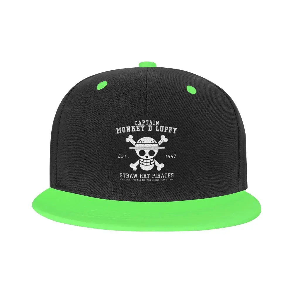 Um pedaço 1 capitão macaco d luffy snapback boné colorido bonés de beisebol chapéu all-match ajustável