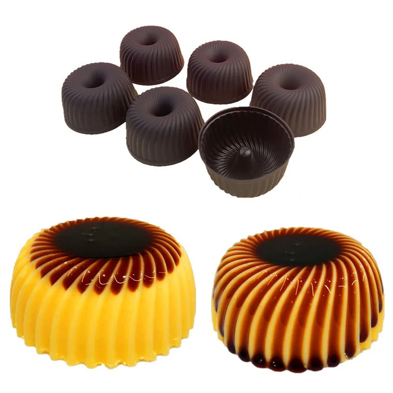 Silicone Caramel Pudding Cupcake Muffin Donut Mold For Caramel Pudding Jelly Pastry Cake Decoration Tool Kitchen Baking Tray