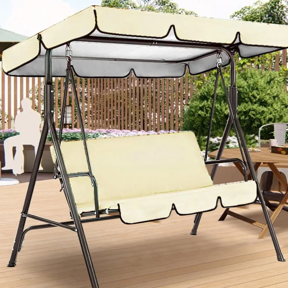 Swing Canopy Garden Swing Waterproof Replacement Simple Install Waterproof UV-proof Outdoor Patio Swing Sun Shade Seat Cover Set