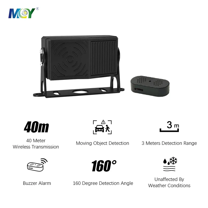 MCY Blind Spot Detection Warning Parking Assist Anti Collision Wireless Reversing Radar With Buzzer for Trailer Truck