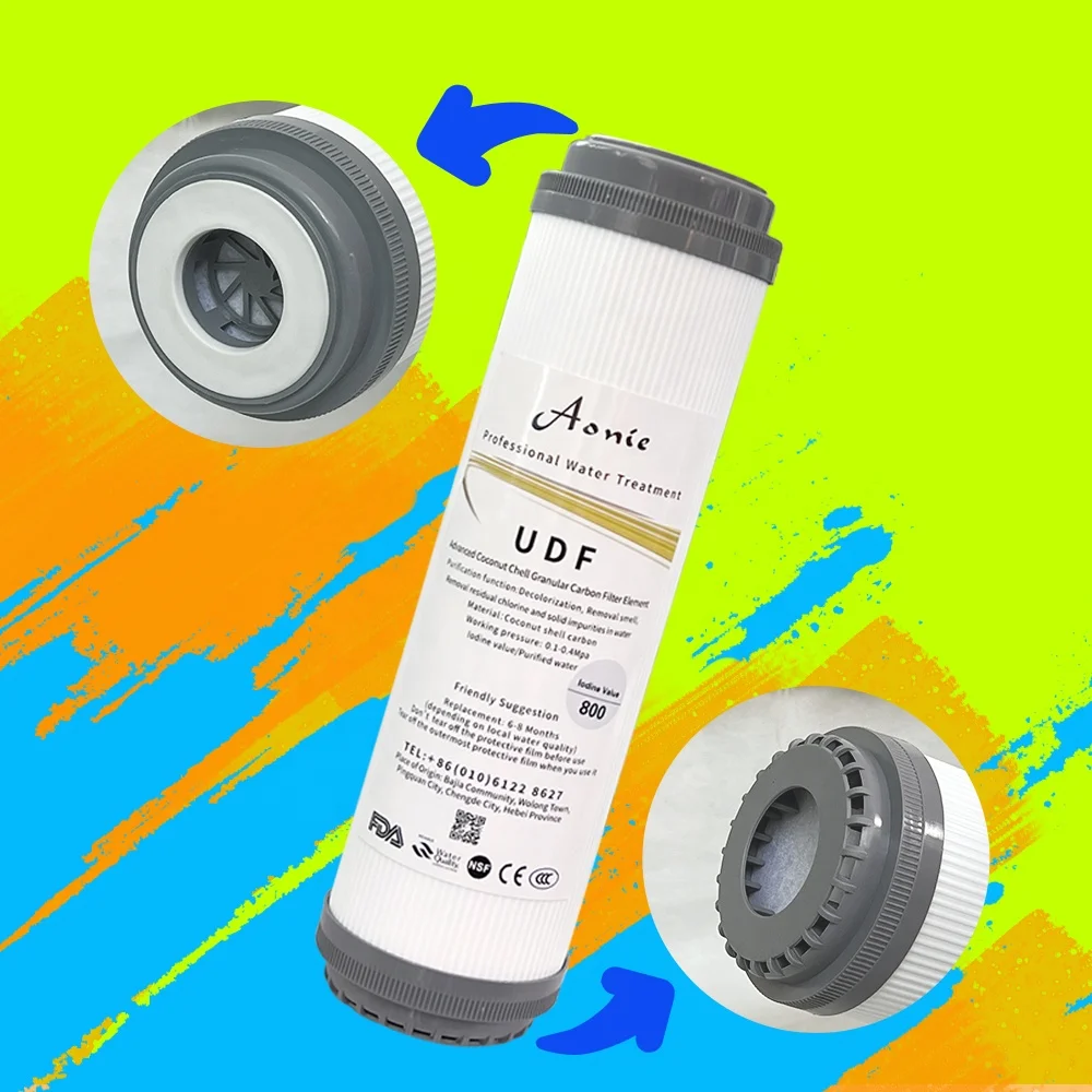 STLF 고품질 UDF/CTO 10인치 정수 필터 카트리지 전처리 활성탄 필터 요소