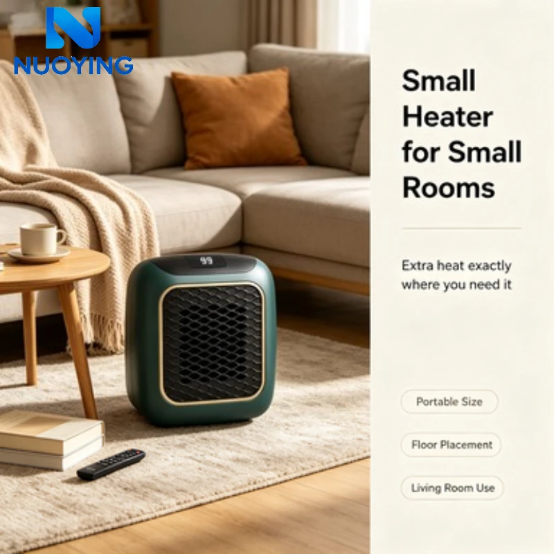 Wandmontierter Mini-Elektroheizer 800W PTC Keramik Schnellheizung Fernbedienung Energiesparender Heizer für Badezimmer Schlafzimmer Innenwohnräume