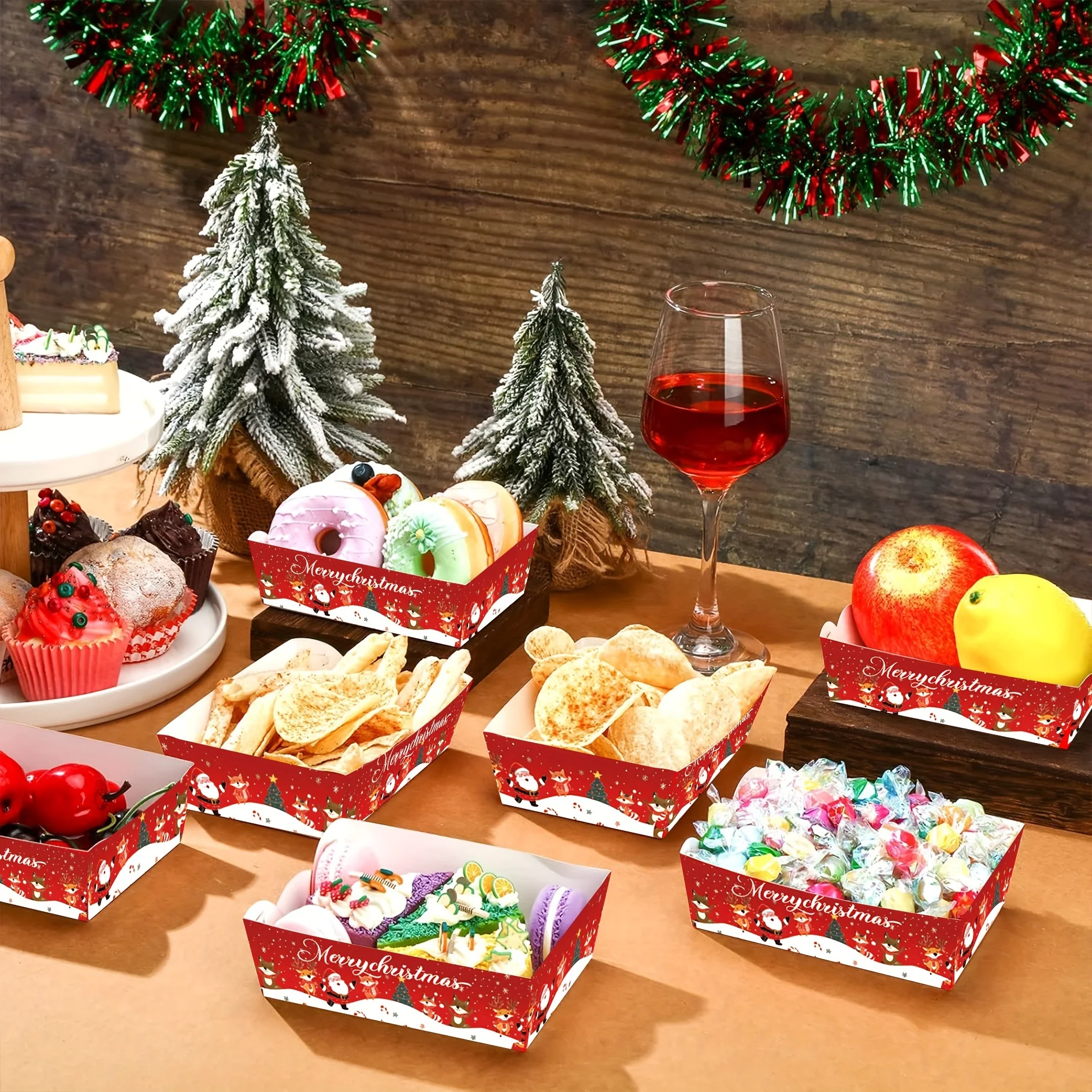 20 Pezzi Vassoi di Carta Natal - Xmas Food Snacks recensione e prezzo