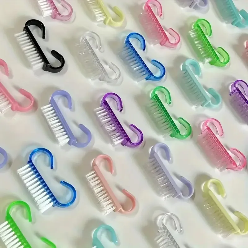 „Pro Nagelbürsten-Set – weiche, mehrfarbige Borsten |   Ergonomischer Hupengriff |   Staub- und Nagellackentferner |   Heim- und Salongebrauch