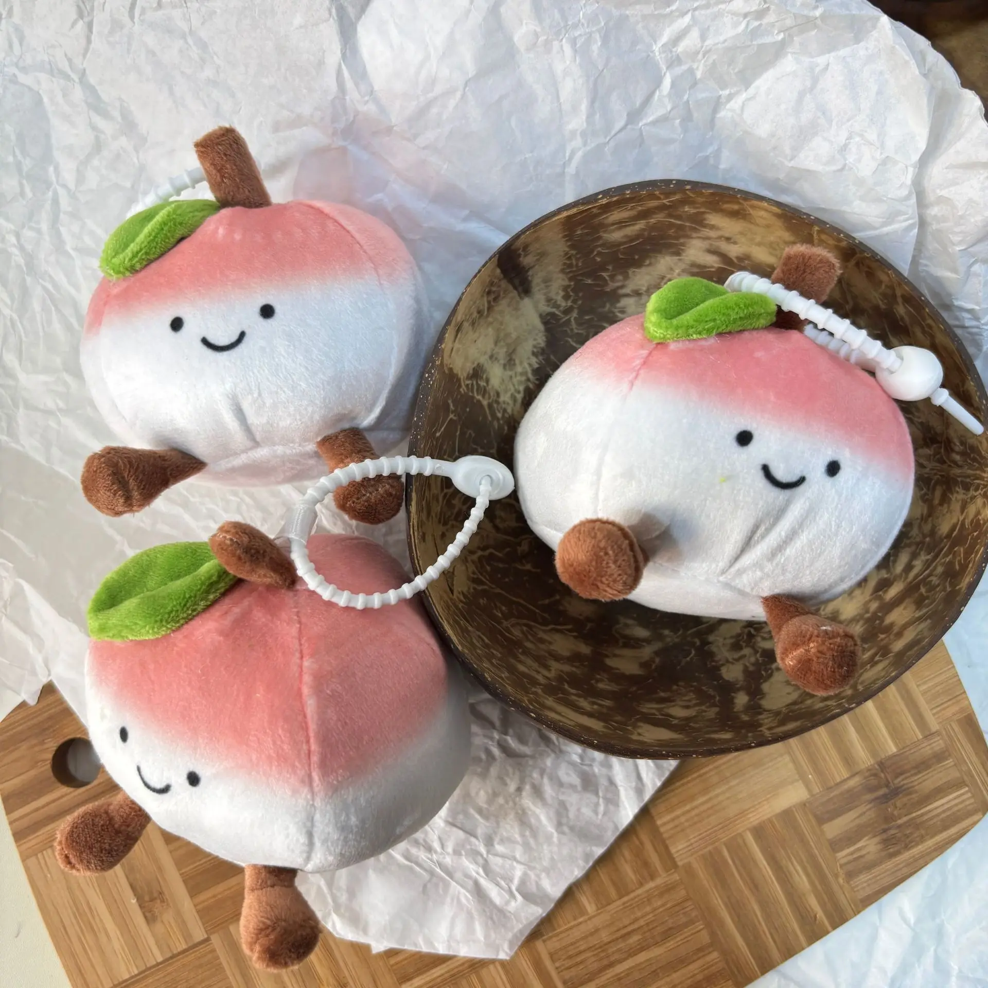 Kawaii Plüsch Weiche Obst Puppe Spielzeug Nette Simulation Pfirsich Plüsch Puppe Anhänger Schlüsselbund Kreative Tasche Dekor Plüsch Schlüsselbund Beste Geschenk