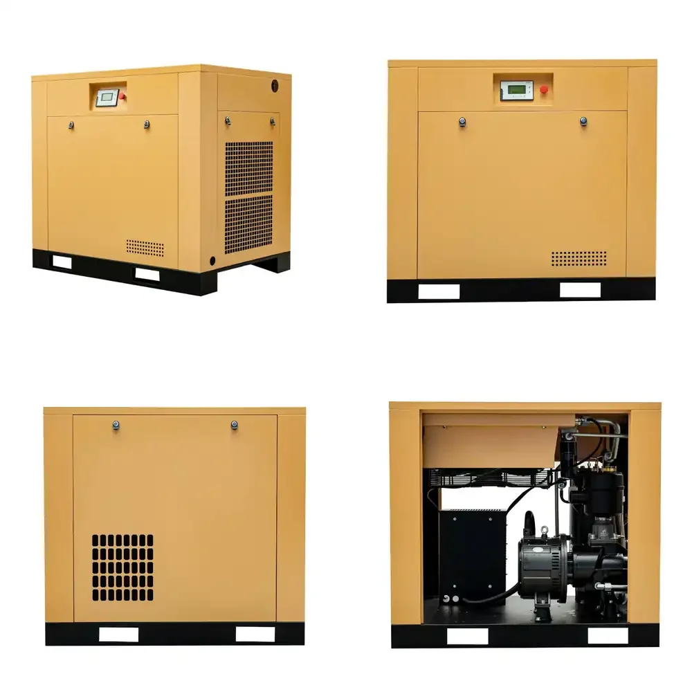 TENGFEI Low Noise 50hp Industrial Air Compressor for 37KW 380V 50HZ Variable Speed Direct Drive Screw Silent Compressor for