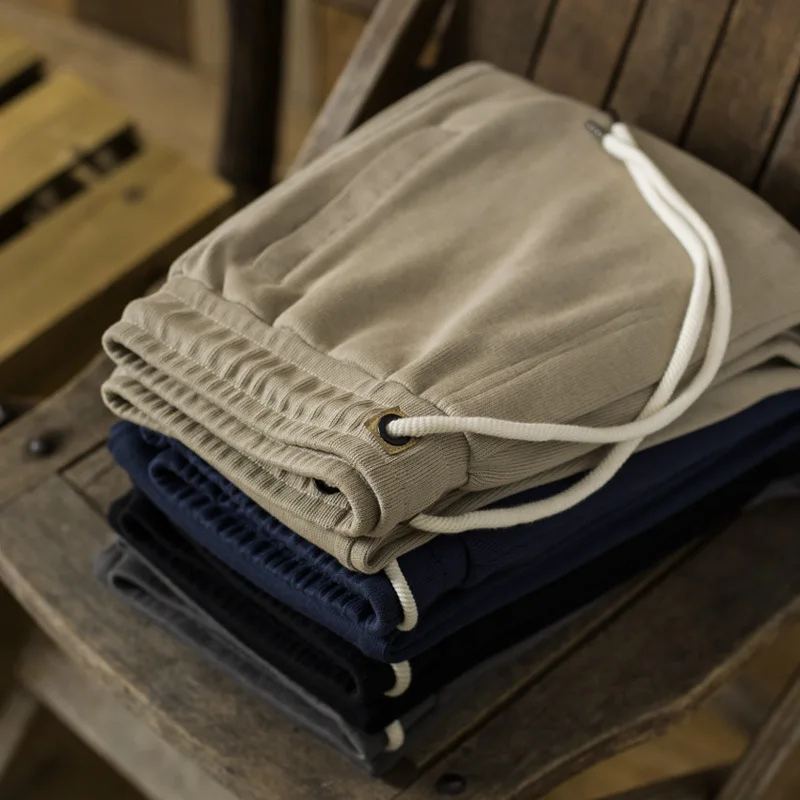 

Exquisite Knitted Sport Pants Retro Heavyweight Casual Loose Men's Simptic Elastic Waist Long Trousers Youthful Vitali S...