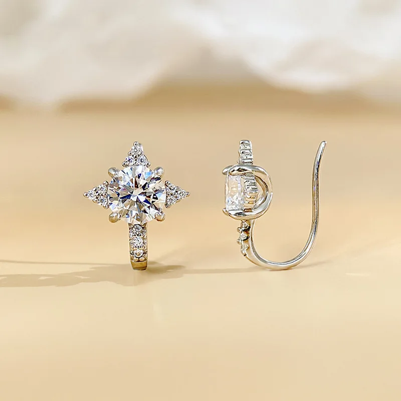 

Серьги D-цвета с муассанитом, серебро 925 пробы, легкие роскошные и элитные модные украшения с сертификатом GRA