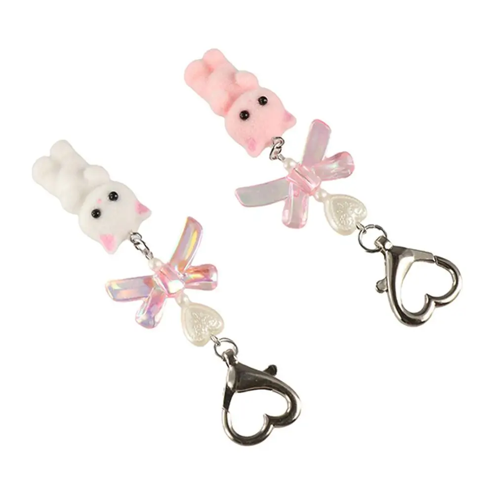

Fashion Cat Pendant Keychain Cartoon Cute Heart Bow Shaped Key Ring Y2K Delicate Animals Pendant Key Chain Girls