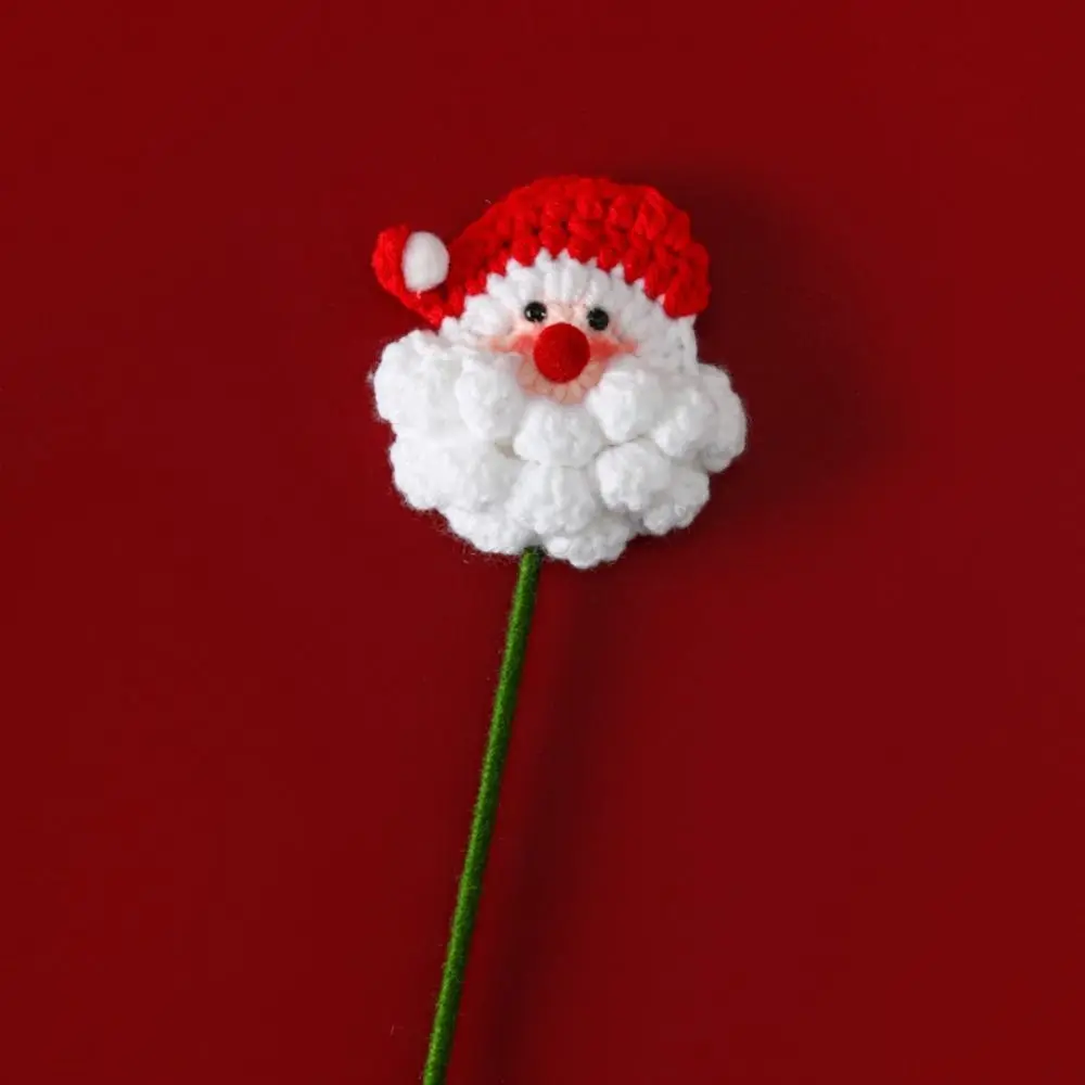 Simulated Flower 3D Christmas Bookmark Flower Book Clip Book Page Marker Santa Claus Bookmarks Book Paginator Weaved